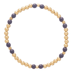 Enewton Design Essence 4MM Gold Bead Navy Bracelet