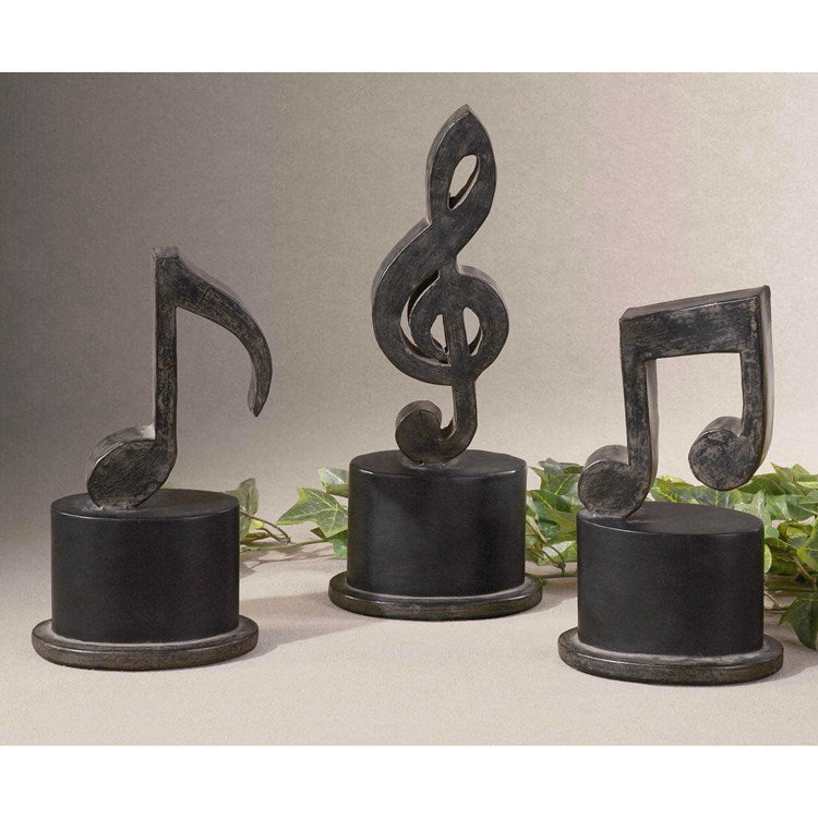 Musical Note Sculpture- Set of 3