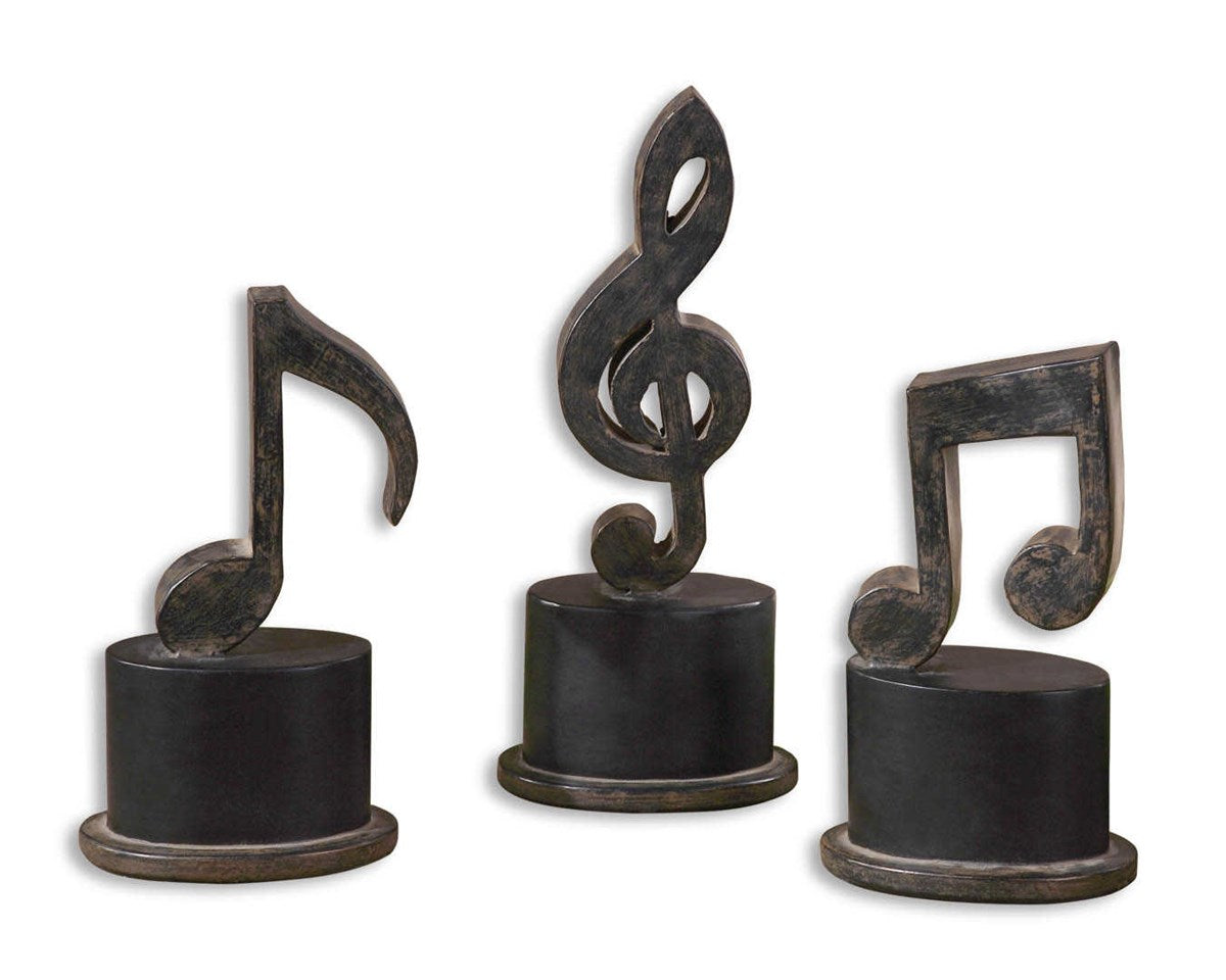 Musical Note Sculpture- Set of 3