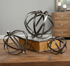 Stetson Bronze Sphere- Set of 3