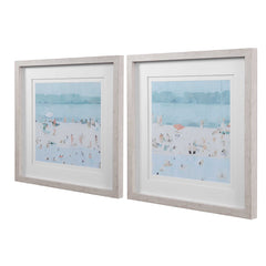 Sea Glass Sandbar- Framed Prints- Set of 2