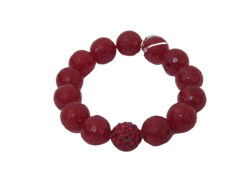 Power Beads by Jen- Pave 3 Jade Charm Bracelet