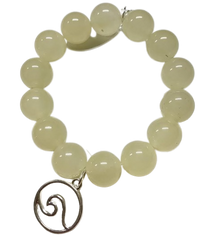 Power Beads by Jen- Lemonade Jade Charm Bracelet- Wave