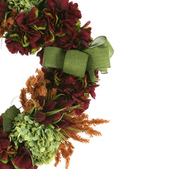 26" Fall Wreath with Hydrangeas and Pampas