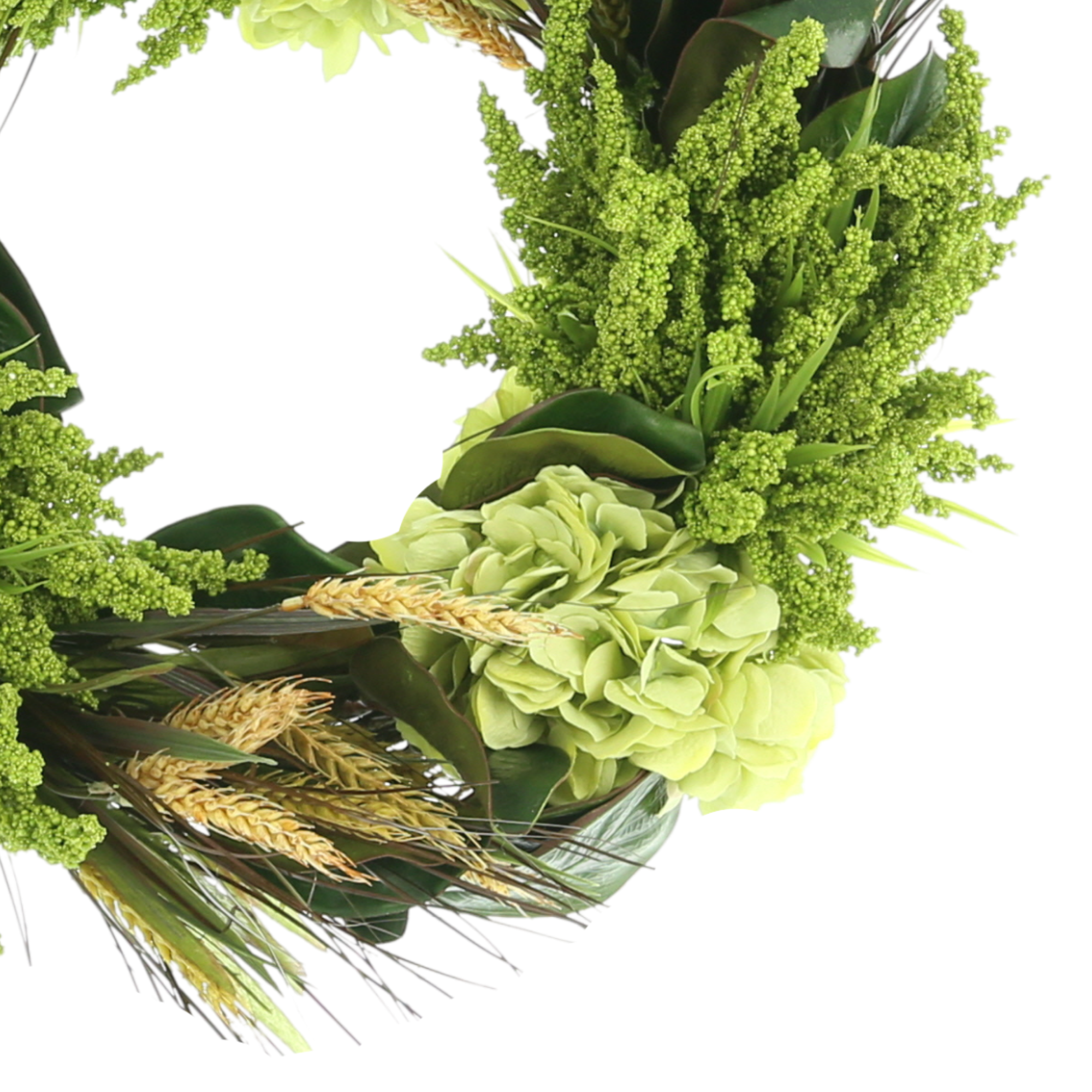 22" Heather, Wheat and Hydrangea Wreath