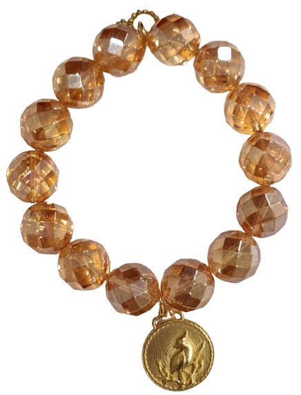 PowerBeads by Jen Quartz "I will Always be with You" Cardinal Charm Bracelet