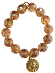 PowerBeads by Jen Quartz "I will Always be with You" Cardinal Charm Bracelet