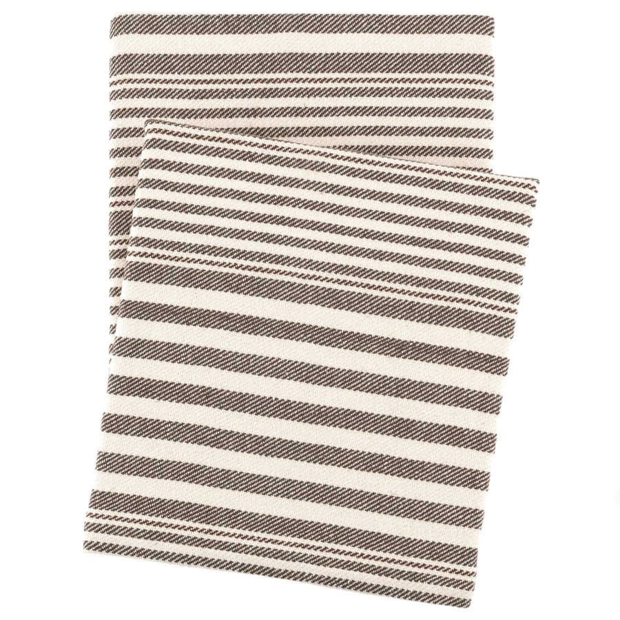 Rugby striped Charcoal Throw