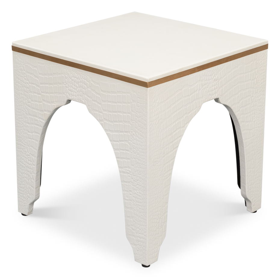 Croco Leather Stool