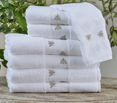 Mel Embroidered Honeybee Towel Collection