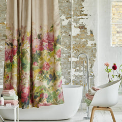 Thelma's Garden Fuchsia- Shower Curtain