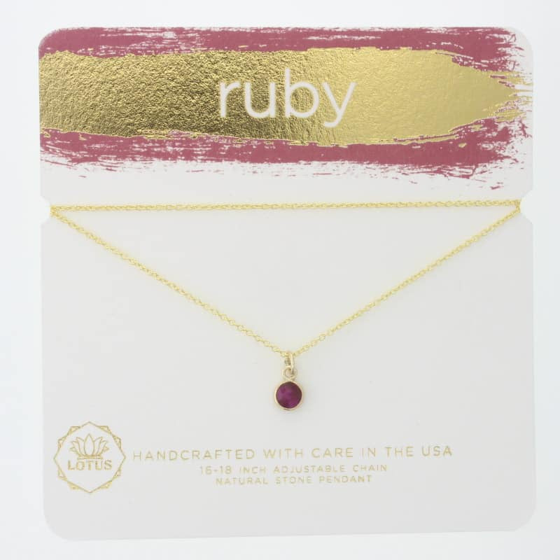 Lotus Ruby Necklace