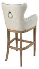 Roxie Cream Linen Bar Chair