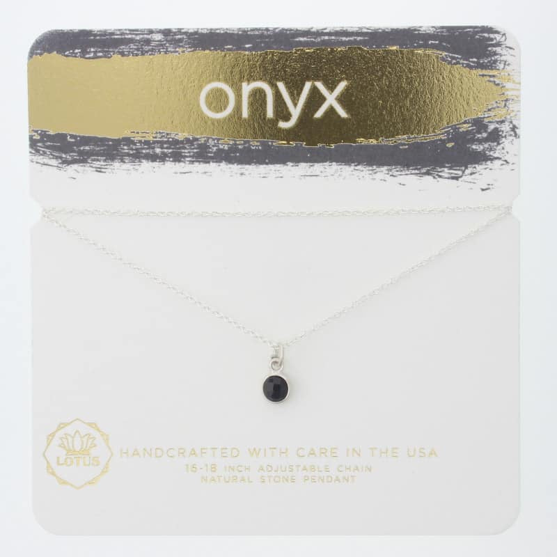 Lotus Onyx Necklace