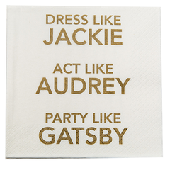 Paper Cocktail Napkin "Dress like Jackie"