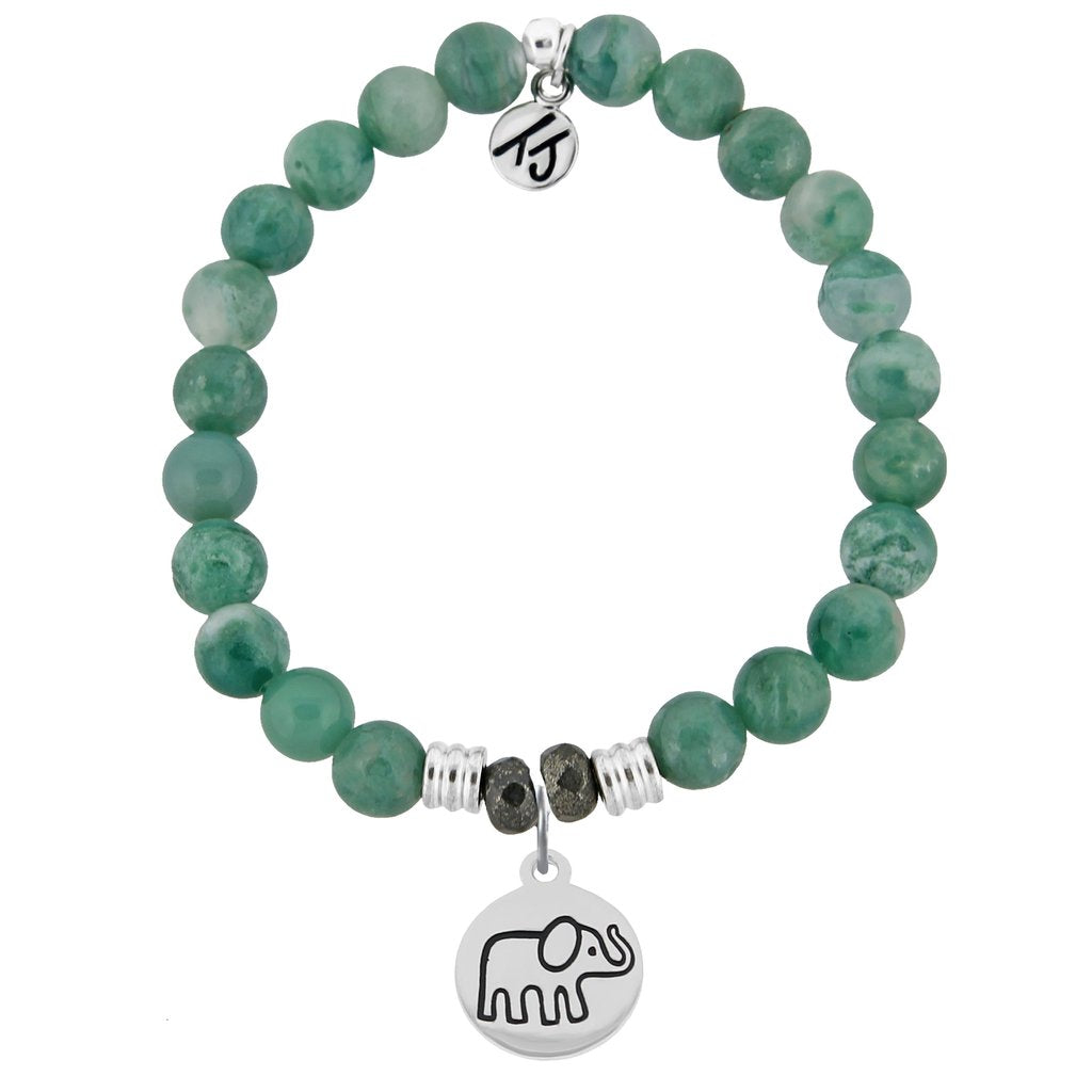 T.Jazelle- Green Jade Charm Bracelets