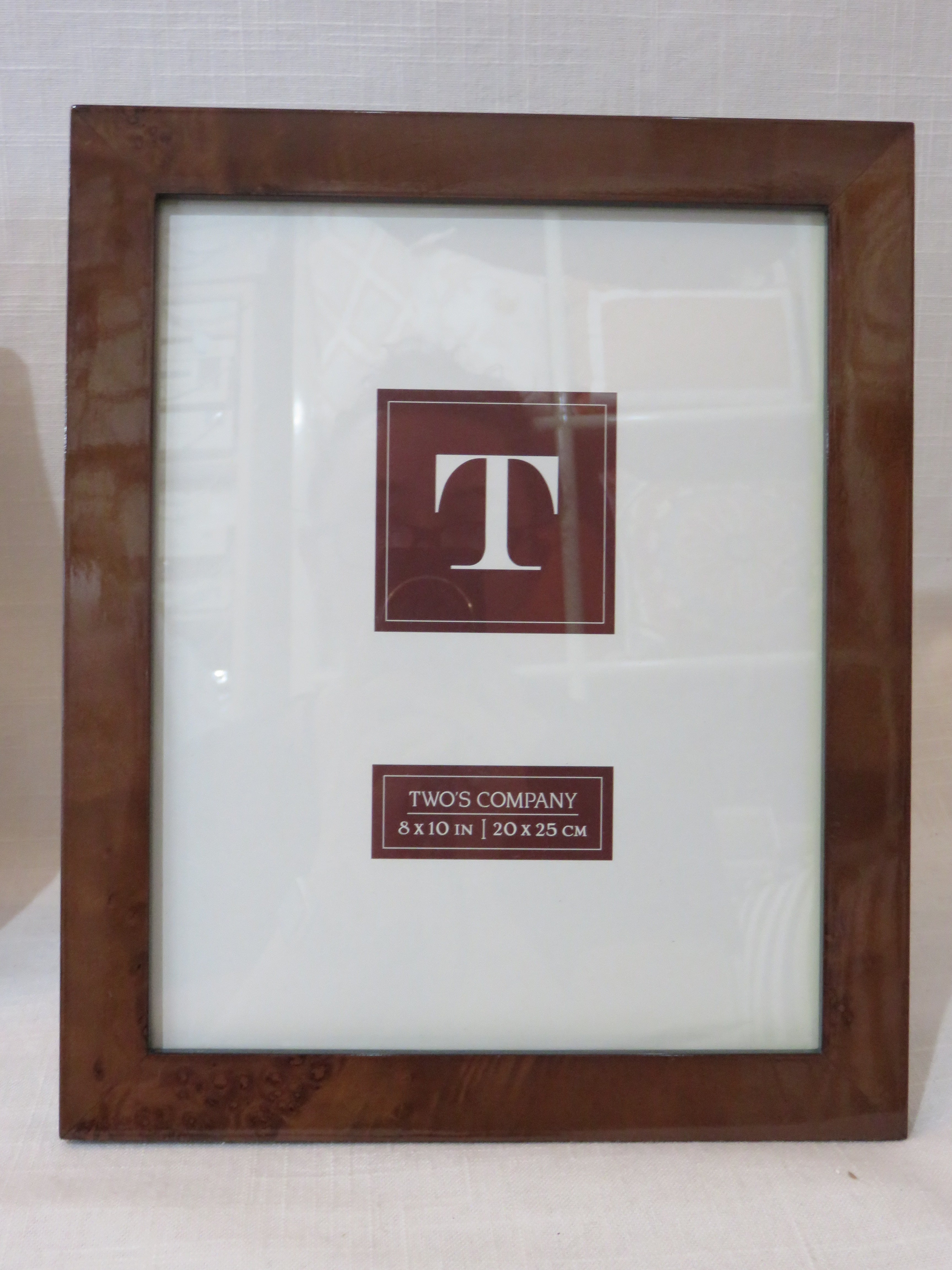 Two's Company Wood Glass Frame