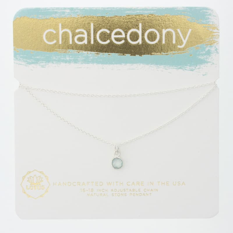 Lotus Chalcedony Necklace