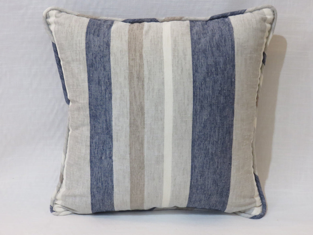 Custom Nautical Stripe Reversible Pillow