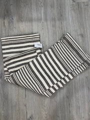 Rugby striped Charcoal Throw