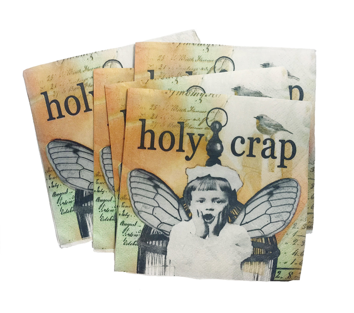 Paper Cocktail Napkins "Holy Crap"