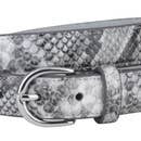 Grey-Silver Faux Snakeskin Belt
